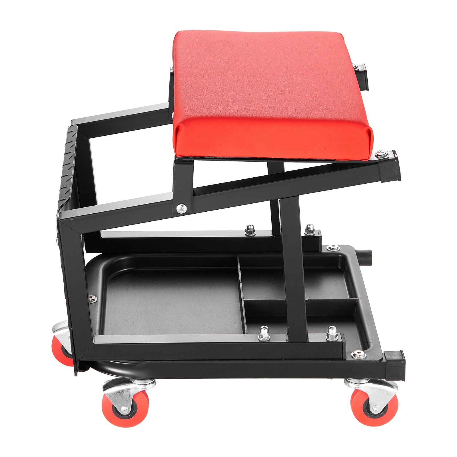Mechanic Stool Rolling Work Seat With Wheels For Garage Workshop_voghion.com